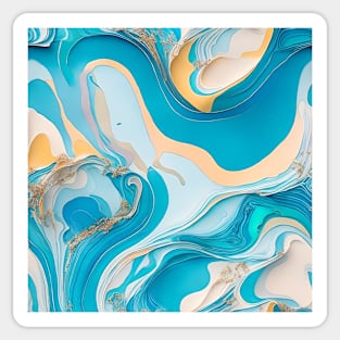 Blue marbling Sticker